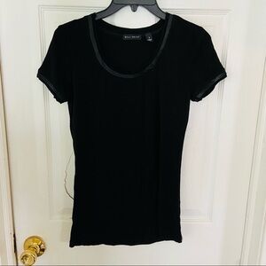 WILLI SMITH black shorts sleeve stretch shirt size small